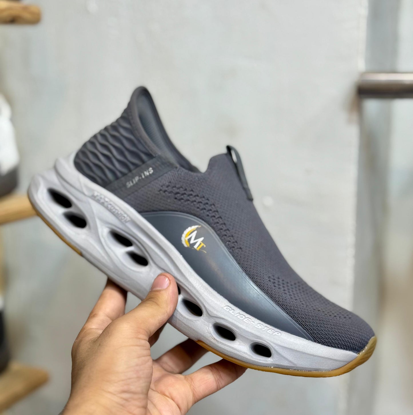 Skechers AirFlex Runners – Steel Grey | Premium Quality (Made in Vietnam)