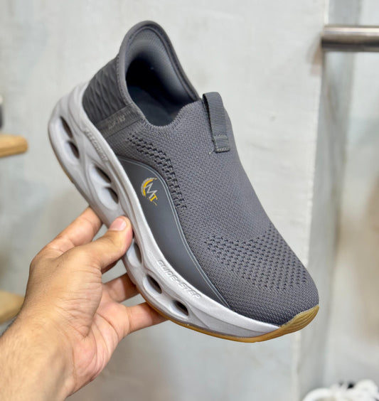 Skechers AirFlex Runners – Steel Grey | Premium Quality (Made in Vietnam)