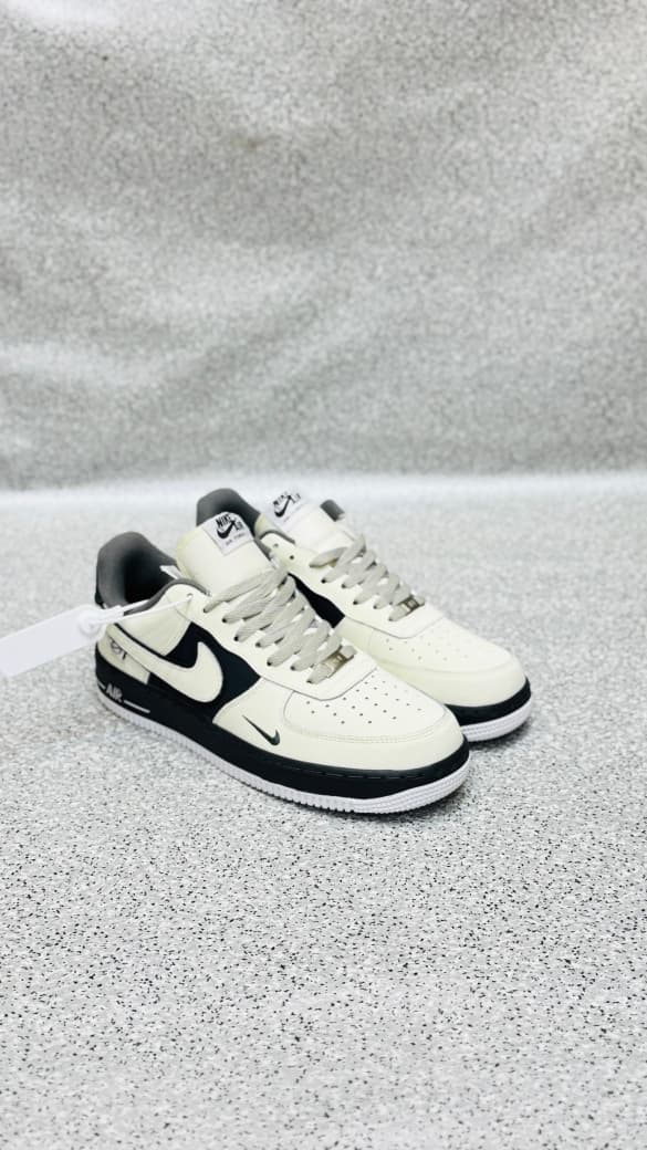 Nike Air Force 1-Cream And Dark Grey Edition || (Imported Made in Vietnam)