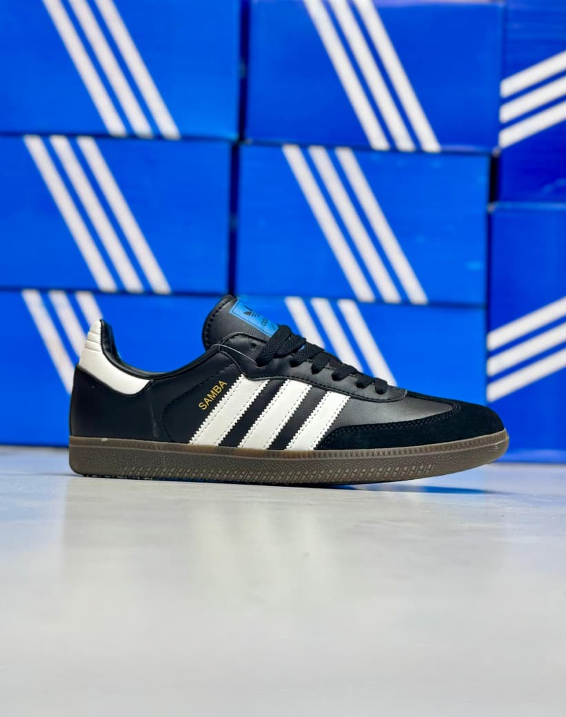 OG Samba Sneakers-Black with White Strips || Imported (Made in Vietnam)