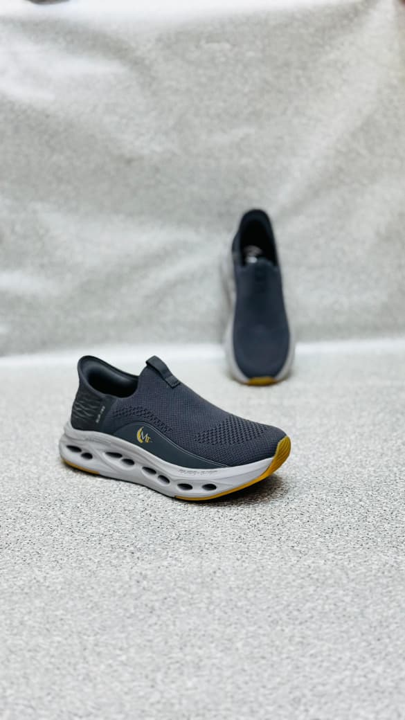 Skechers AirFlex Runners – Charcoal Grey | Premium Quality (Made in Vietnam)