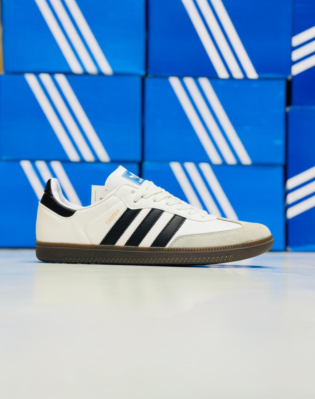OG Samba Sneakers-White with Black Strips