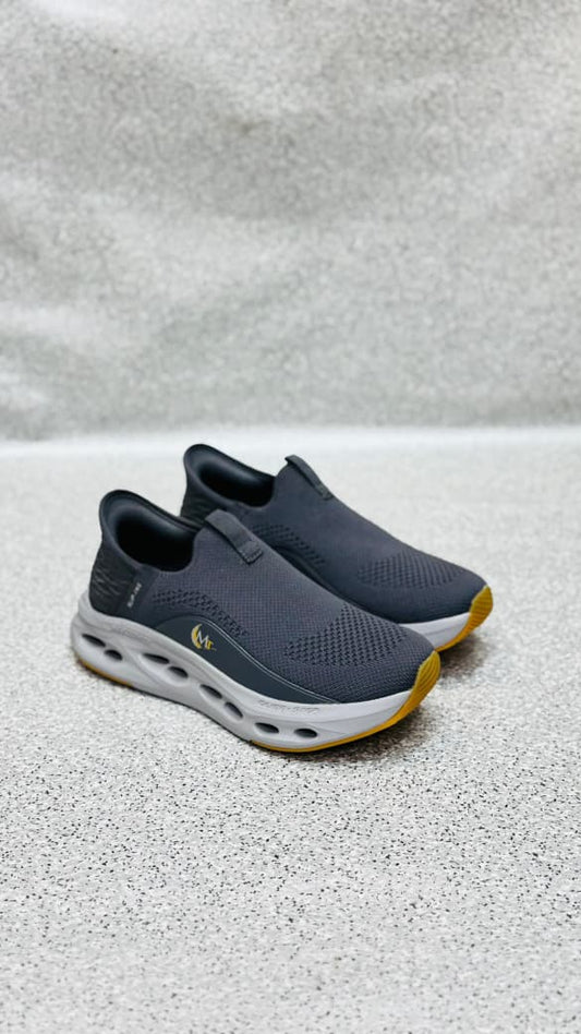 Skechers AirFlex Runners – Charcoal Grey | Premium Quality (Made in Vietnam)